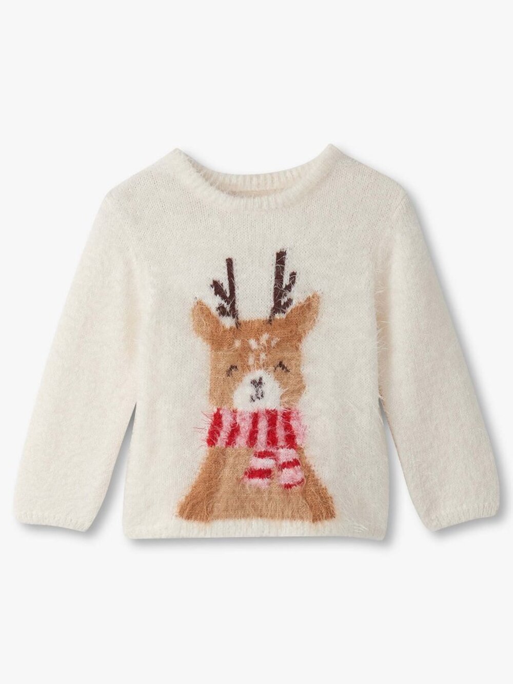HATLEY NWT 12-18m Reindeer Fuzzy Sweater Christmas Holiday